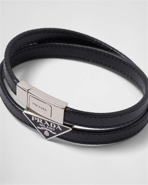 prada friendship bracelet|Prada leather bracelet.